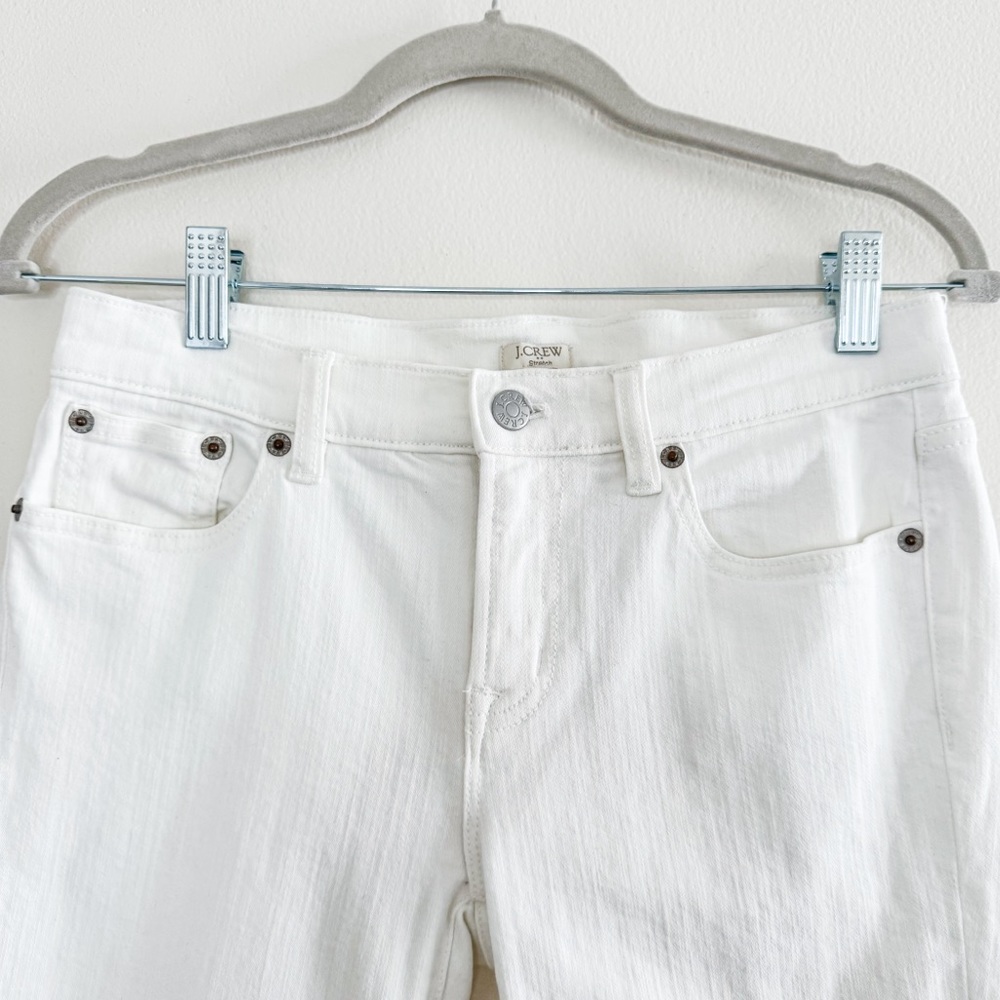 J.Crew 10" Rise White Stretch Jeans - Picture 4 of 5